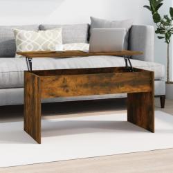 Table basse Chêne fumé 102x50,5x52,5 cm Bois d'ingénierie