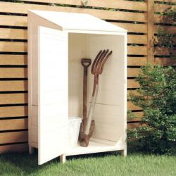 Remise de jardin Blanc 55x52x112 cm Bois de sapin solide