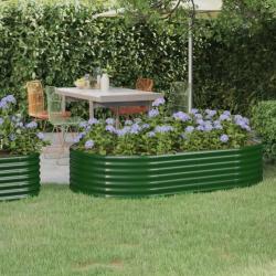 Jardinière de jardin Acier enduit de poudre 175x100x36 cm Vert