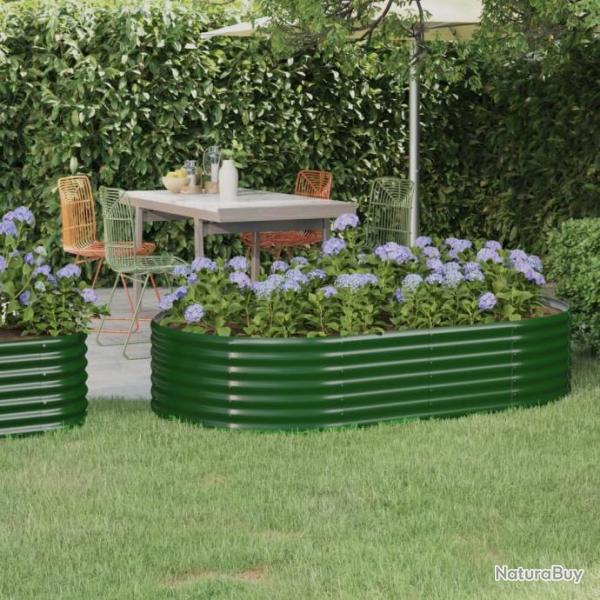 Lit surlev de jardin Acier enduit de poudre 175x100x36cm Vert