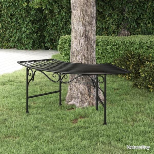 Banc tour d'arbre 113 cm Noir Acier