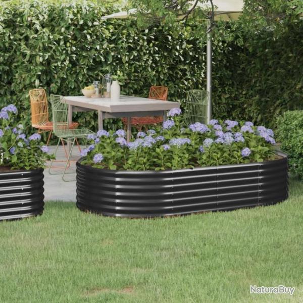 Jardinire Acier enduit de poudre 175x100x36cm Anthracite