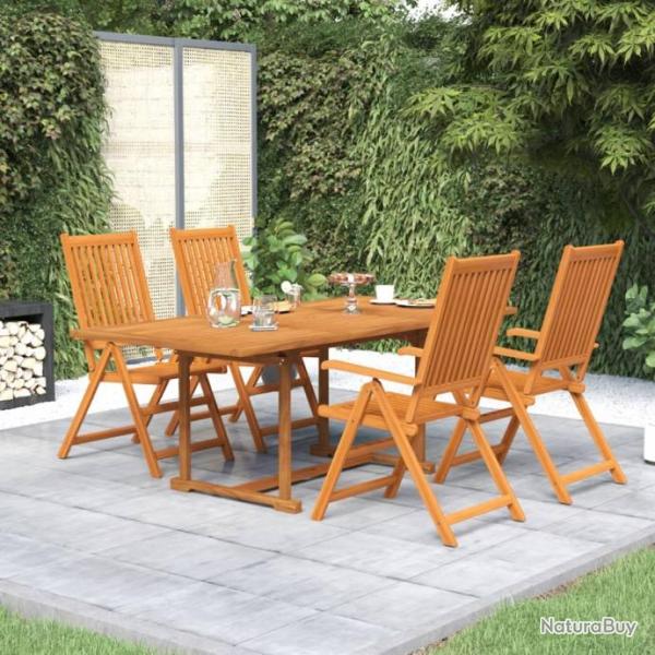 Ensemble de salle  manger de jardin 5 pcs Bois d'acacia massif