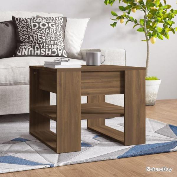 Table basse Chne marron 55,5x55x45 cm Bois d'ingnierie