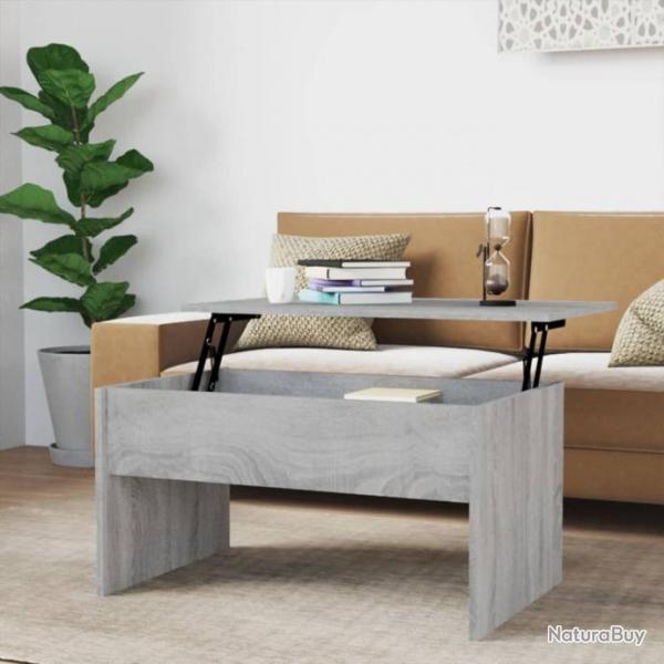 Table basse Sonoma gris 80x50,5x41,5 cm Bois d'ingnierie