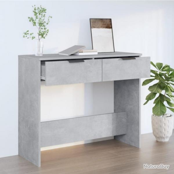 Table console Gris bton 90x36x75 cm Bois d'ingnierie