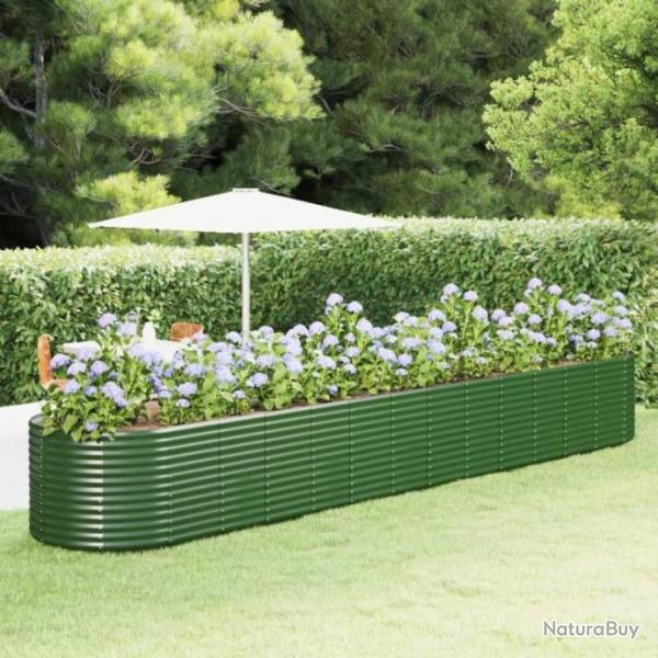 Jardinire Vert 554x100x68 cm Acier enduit de poudre