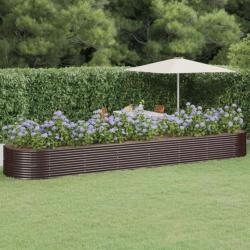 Jardinière de jardin Acier enduit de poudre 584x140x68cm Marron