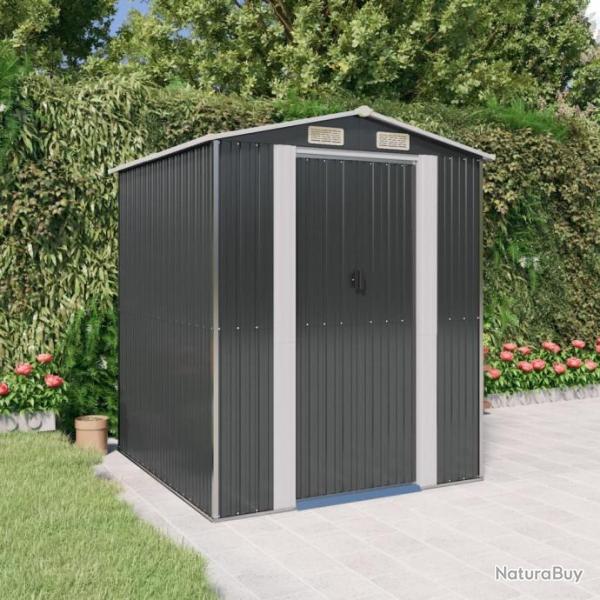 Abri de jardin Anthracite 192x191x223 cm Acier galvanis