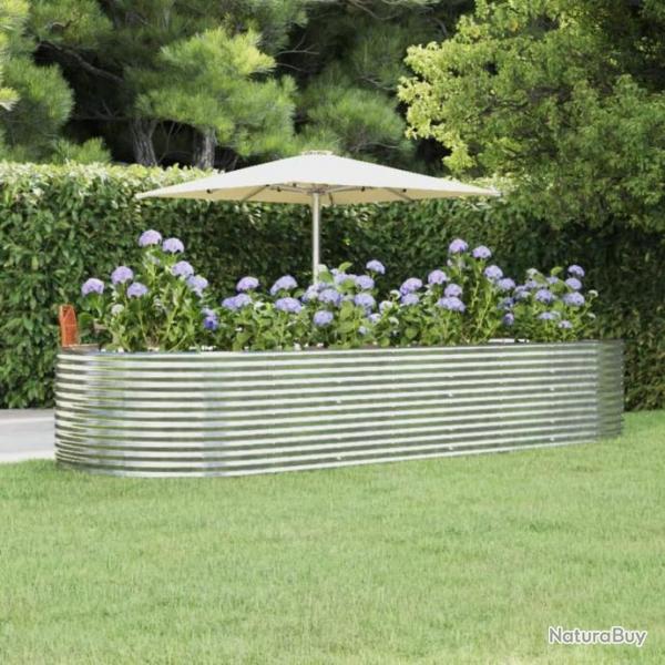 Jardinire Argent 367x140x68 cm Acier enduit de poudre