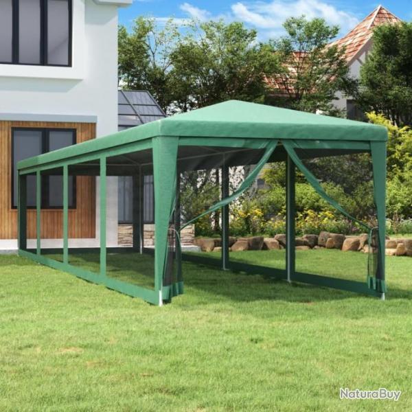 Tente de fte et 10 parois latrales en maille Vert 3x12 m PEHD