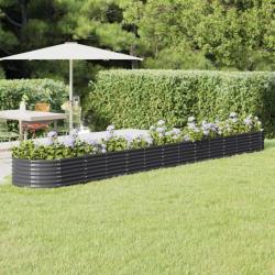 Jardinière de jardin Acier enduit poudre 512x80x36cm Anthracite