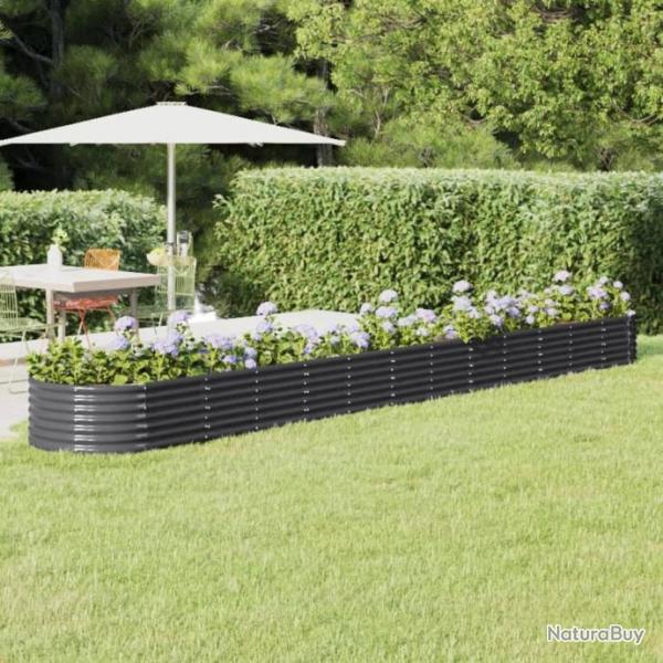 Lit surlev de jardin Acier enduit de poudre Anthracite