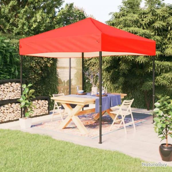 Tente de rception pliable Rouge 3x3 m