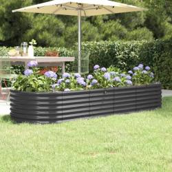 Jardinière de jardin Acier enduit poudre 224x80x36cm Anthracite