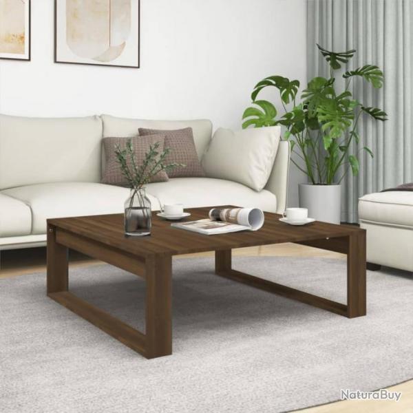 Table basse Chne marron 100x100x35 cm Bois d'ingnierie