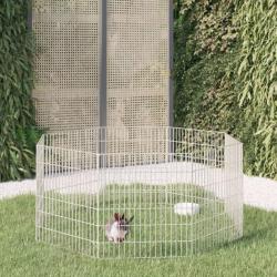 Cage à lapin 8 panneaux 54x60 cm Fer galvanisé