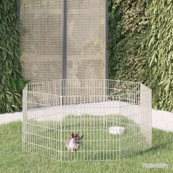 Cage  lapin 8 panneaux 54x60 cm Fer galvanis