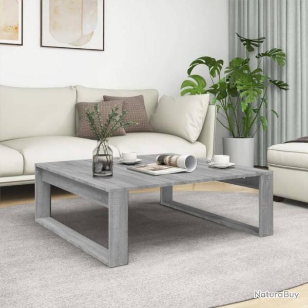 Table basse Sonoma gris 100x100x35 cm Bois d'ingnierie