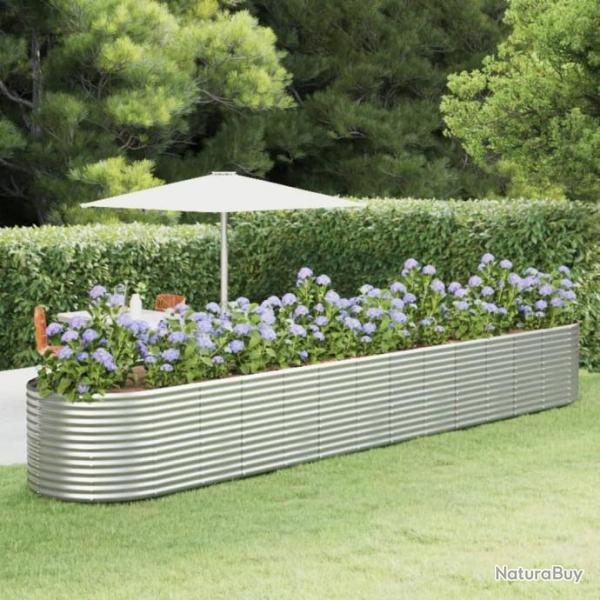 Jardinire Argent 554x100x68 cm Acier enduit de poudre