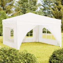 Tente de réception pliable avec parois Blanc 3x3 m