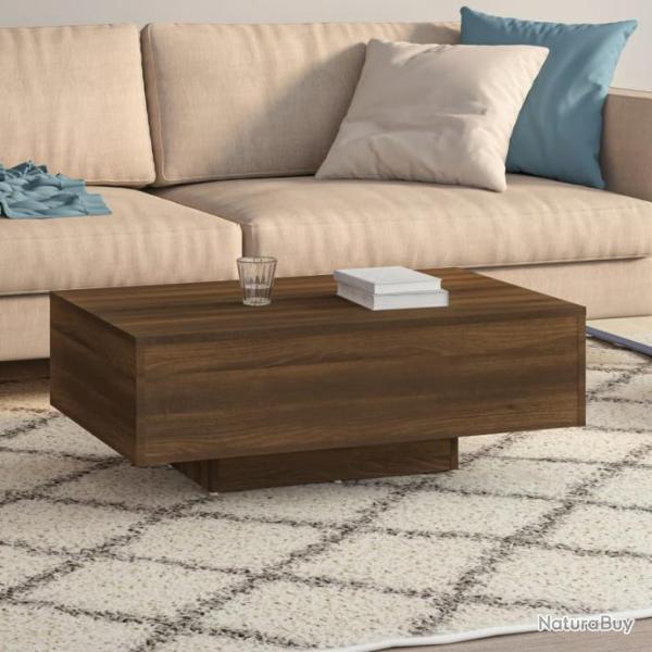 Table basse Chne marron 85x55x31 cm Bois d'ingnierie