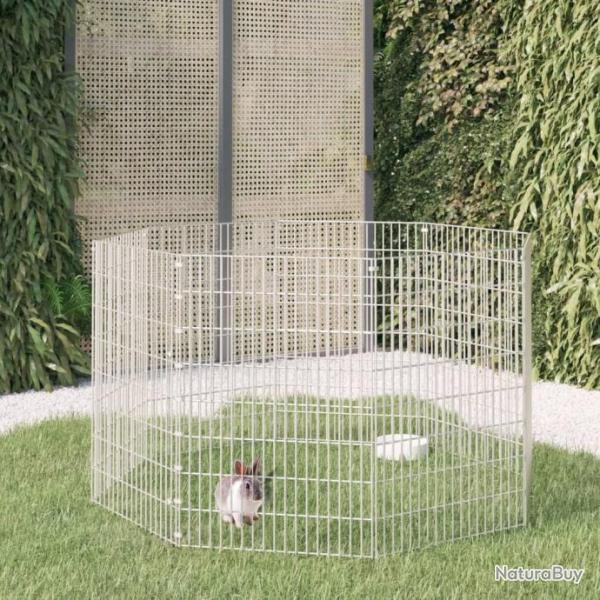 Cage  lapin 8 panneaux 54x80 cm Fer galvanis