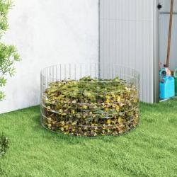 Composteur de jardin Ø100x50 cm Acier galvanisé