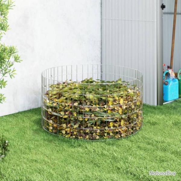 Composteur de jardin 100x50 cm Acier galvanis