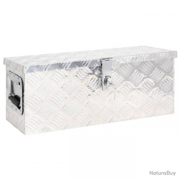 Bote de rangement Argent 60x23,5x23 cm Aluminium