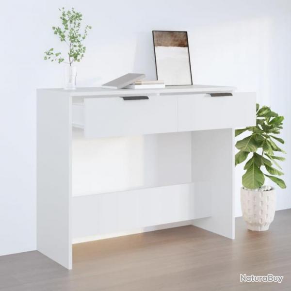 Table console Blanc 90x36x75 cm Bois d'ingnierie