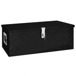 Boîte de rangement Noir 80x39x30 cm Aluminium