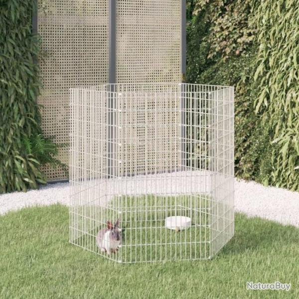 Cage  lapin 6 panneaux 54x100 cm Fer galvanis
