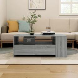 Table basse Sonoma gris 102x55x42 cm Bois d'ingénierie