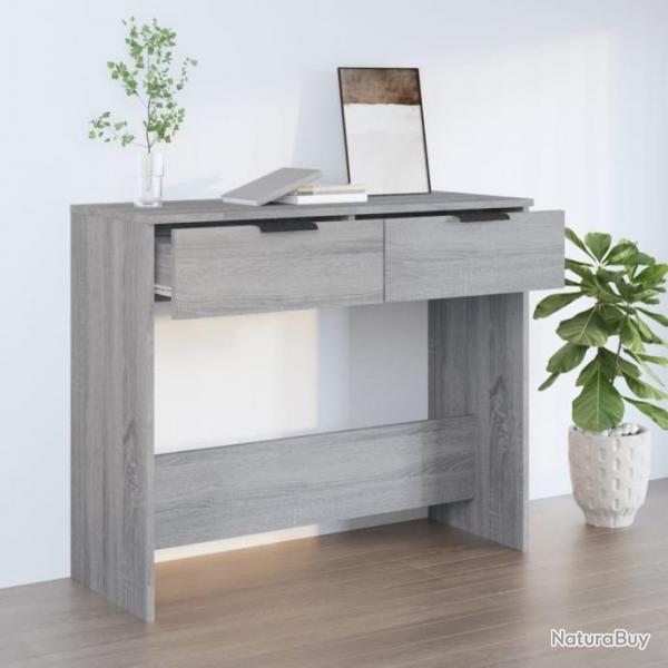 Table console Sonoma gris 90x36x75 cm Bois d'ingnierie