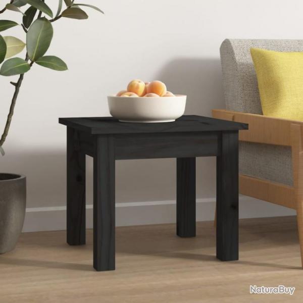 Table basse Noir 35x35x30 cm Bois massif de pin