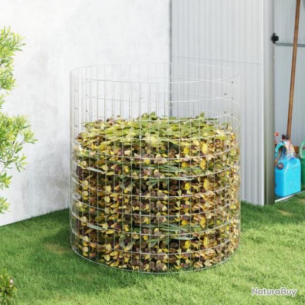 Composteur de jardin 100x100 cm Acier galvanis