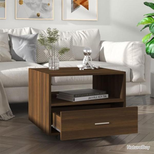 Table basse Chne marron 55x55x40 cm Bois d'ingnierie