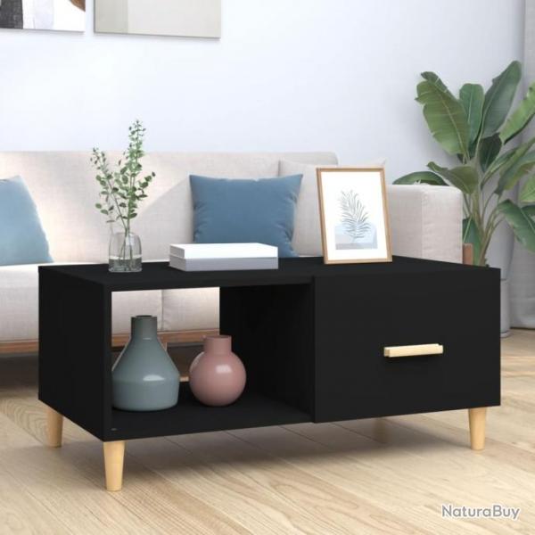 Table basse Noir 89,5x50x40 cm Bois d'ingnierie