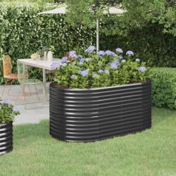 Jardinière Acier enduit de poudre 152x80x68 cm Anthracite