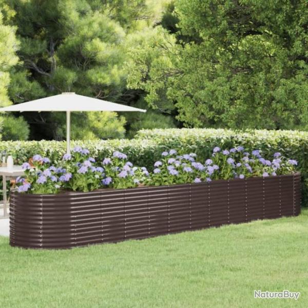 Jardinire de jardin Acier enduit poudre 507x100x68 cm Marron