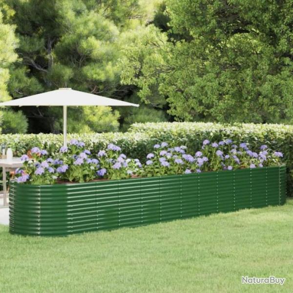 Jardinire de jardin Acier enduit de poudre 507x100x68 cm Vert