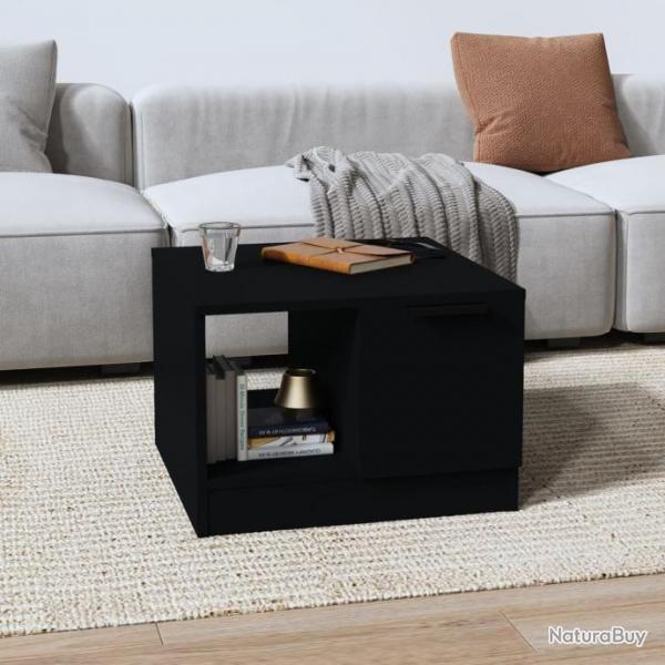 Table basse Noir 50x50x36 cm Bois d'ingnierie