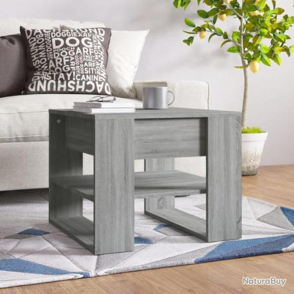 Table basse Sonoma gris 55,5x55x45 cm Bois d'ingnierie