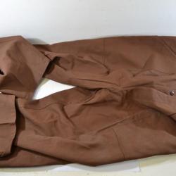 Pantalon de travail SANFOR années 1950. Marron 100 coton taille 52. Vintage bourgeron style WW2 WW1