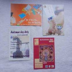 lot de 4 cartes postales publicitaires Salon Automne des Arts Tomblaine 54