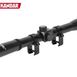 Lunette de tir 4x20 Kandar + rail de montage 11 mm pour carabine à plombs 1