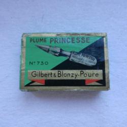 boîte carton plumes Princesse n° 730 Gilbert & Blanzy-Poure