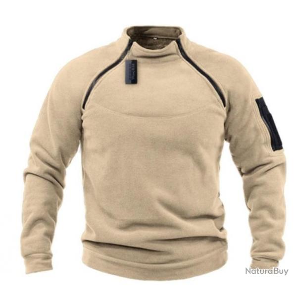 POLAIRE coupe vent thermique, chasse pche outdoor, coloris BEIGE....LIVRAISON OFFERTE