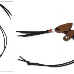 Fausse corde Buck Trail pour arc longbow en cuir marron